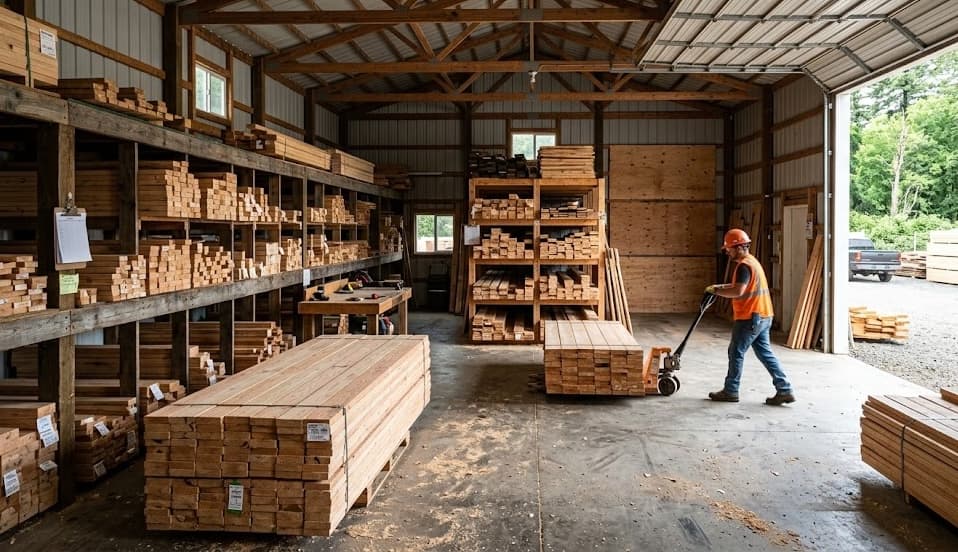 Chicago Lumber yard — warehouse full of quality lumber
